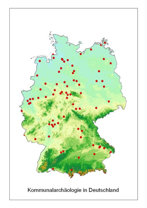 Kommunalarchäologien in Deutschland, Abb.: Verband der Landesarchäologen Kommunalarchäologien in Deutschland, Abb.: Verband der Landesarchäologen